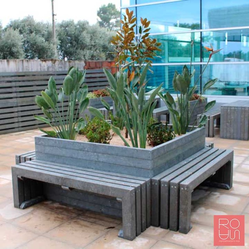 Taula de pícnic en plàstic 100% reciclat Coimbra